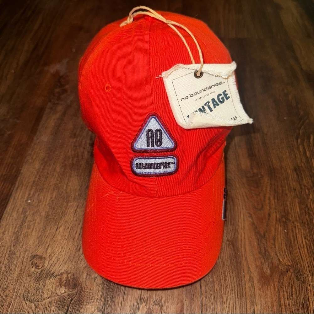 Orange No Boundaries Vintage Original Baseball Cap One Size Adjustable Hat NWT